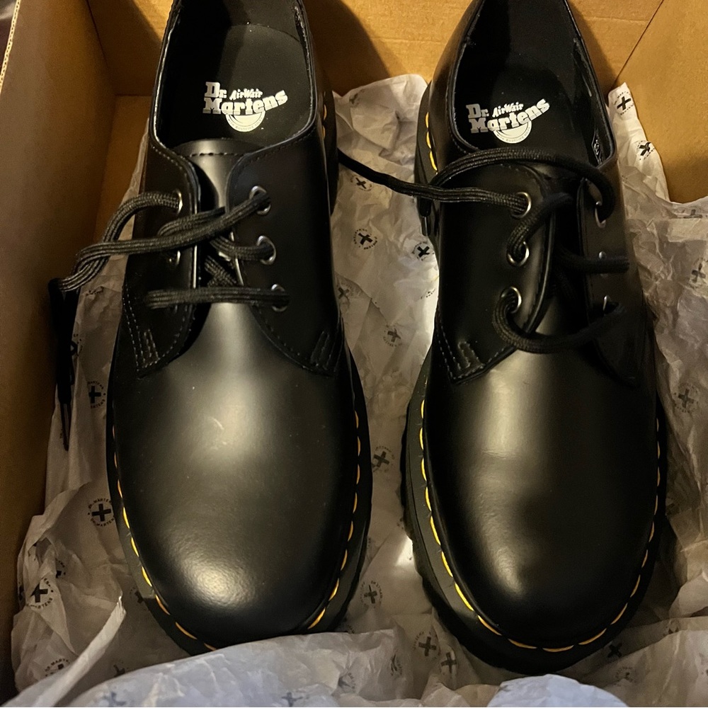 Dr Martens 1461 Quad Retro Black Smooth Platform